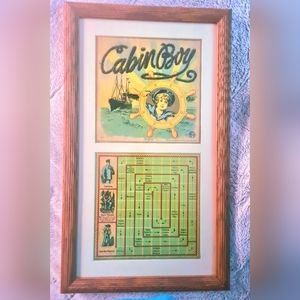 Professionally Framed Cabin Boy Board Game Circa 1901